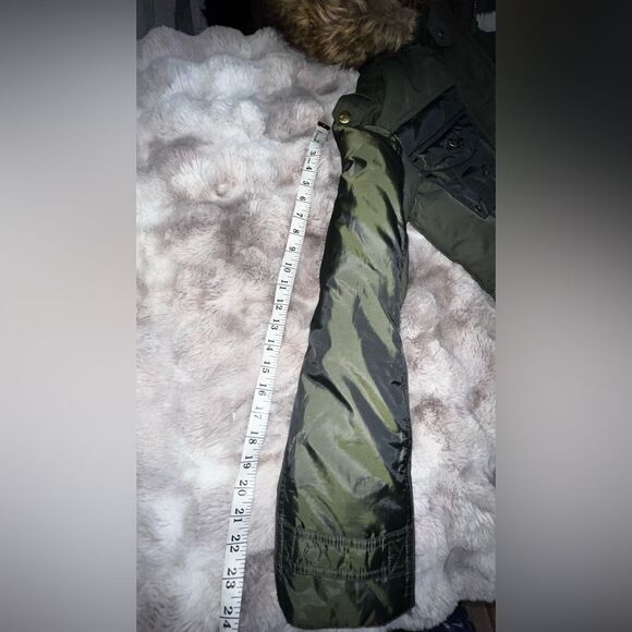 Miss Sixty Down & Faux Fur Trim Utility Winter Jacket Parka Coat Small - Picture 6 of 17